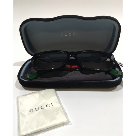 Gucci GG0340S Signature Web Square Sunglasses -New - Picture 9 of 9